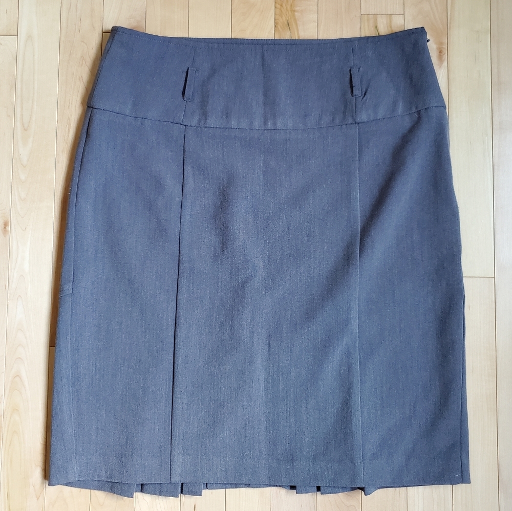 Harve Benard Pleated Gray‎ Midi Skirt SZ 10